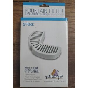 Pioneer Pet 3002 Pet Fountain Replacement Filter - 3 Pack NEW A9